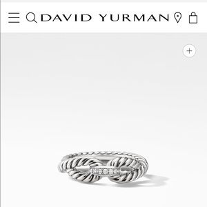 David Yurman Cable Loop Ring with Diamonds